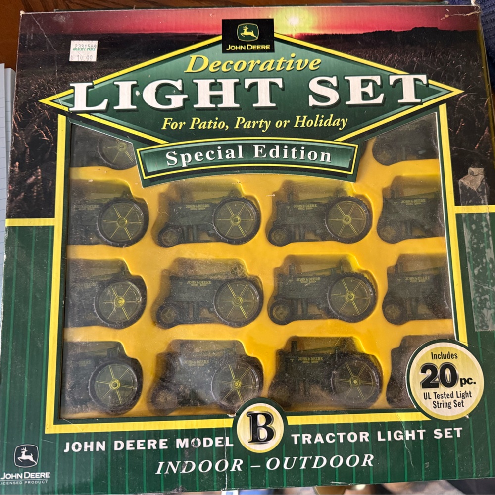 John Deere Tractor Light Set - Green and Yellow